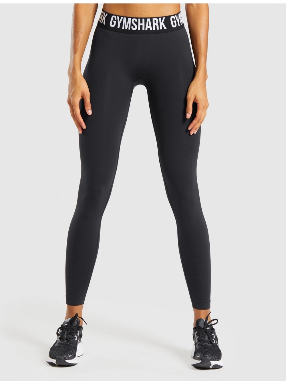 Gymshark Black & White Logo Leggings